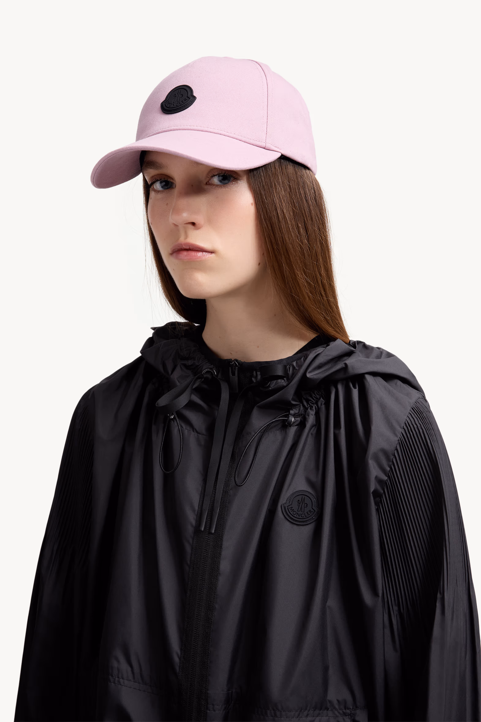 Cotton Gabardine Baseball Cap Women Pink Moncler 2